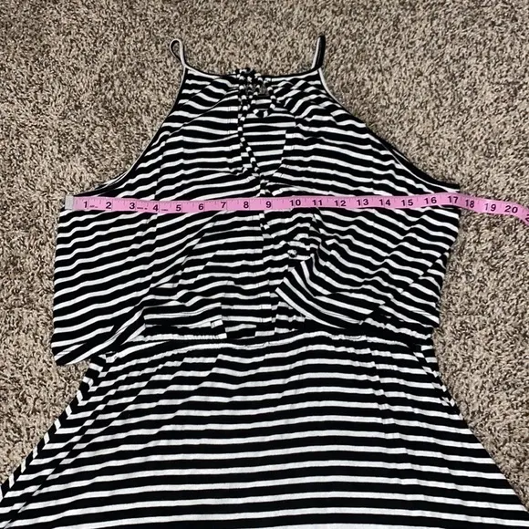 5/$30 🎈 Ultra‎ flirt XL black and white striped dress - Image 5