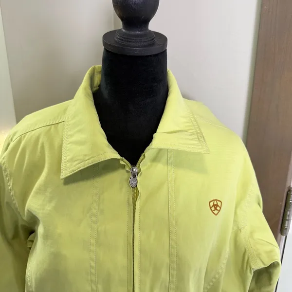 Ariat‎ Women's Lime Green Jacket Zip Up Pockets Western Midweight Lg - Image 2