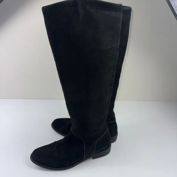 Ugg Australia Size 8 Black‎ Suede Knee High Gracen Side Zip Tall Boots - Image 8