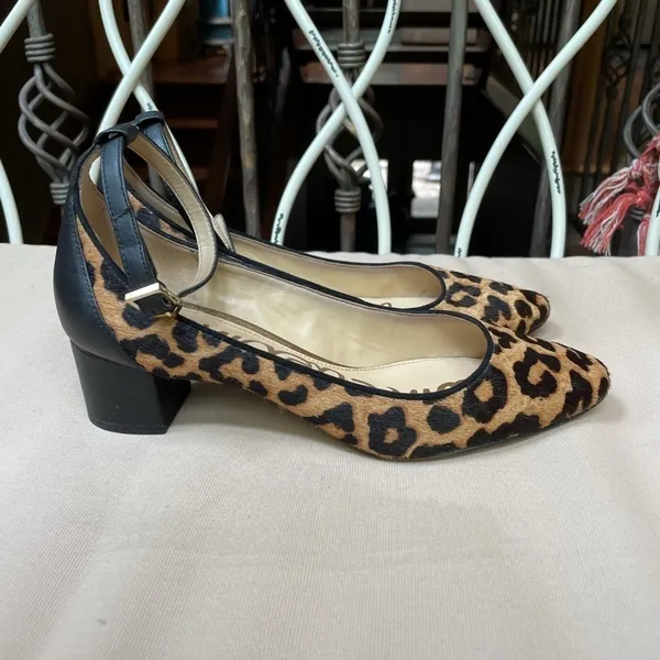 Sam Edelman Lola Leopard Calf Hair Heel‎ Size 6 - Image 4