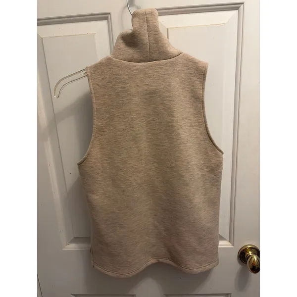 OGL Move Sleeveless Turtleneck Knit Sweater Top Beige Size S New With Tags - Image 2