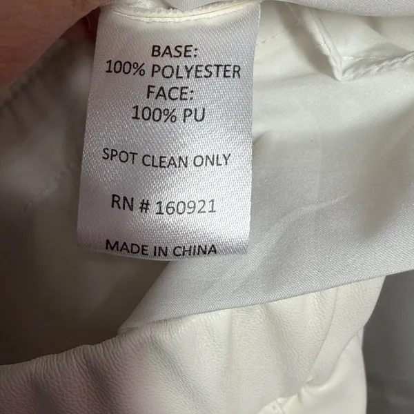S’EDGE Hilton Pants White Straight‎ Leg Scalloped Hem Pants Medium - Image 7