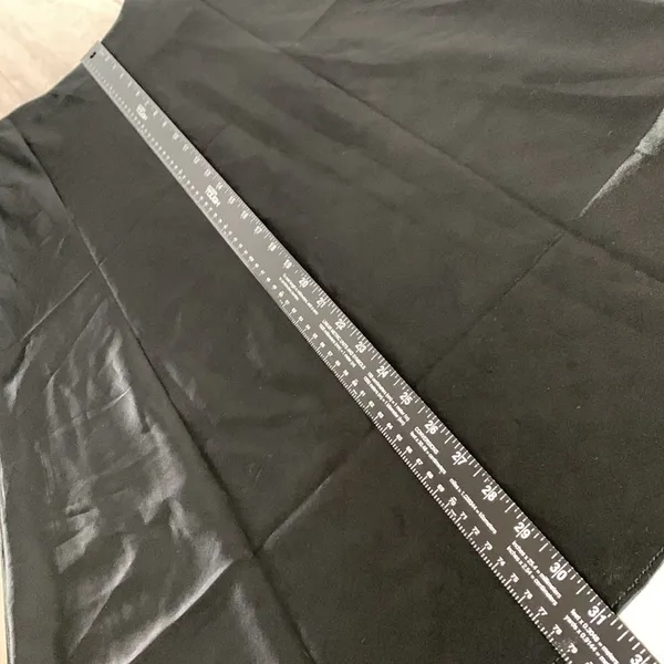 Black Silky Midi Fit and Flare Skirt / Size XS-S - Image 10