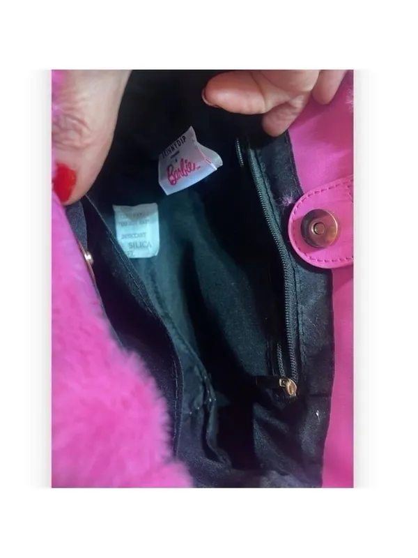 Barbie & Skinnydip London Collaboration Pink Furry Crossbody RARE Purse Bag - Image 10