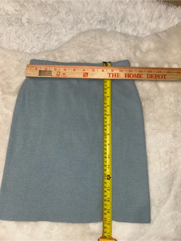 White Fox blue sweater mini skirt woman’s size XS - Image 5