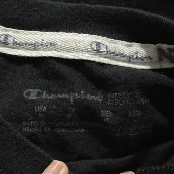 champion black women's tee shirt top medium active round neck athletic - Image 7