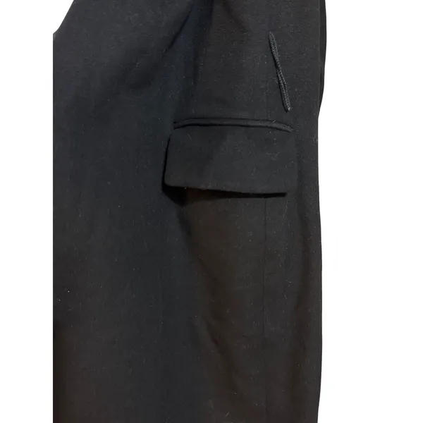 Banana Republic Black Lambswool Cashmere Blend Long Trench Coat XS Women‎ Black - Image 6