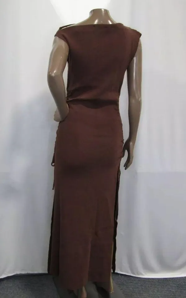 LIONESS NWT Original Sin Midi Dress in Chocolate. Size Medium - Image 6