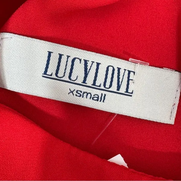 Lucy Love Short Sleeve Tunic Mini Shift Shirt‎ Dress Red XS XSmall - Image 8