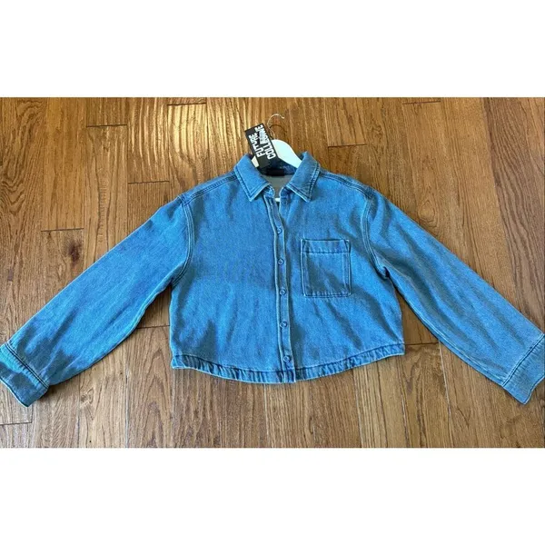 Future Collective NWT blue oversized cropped button down small - Image 7