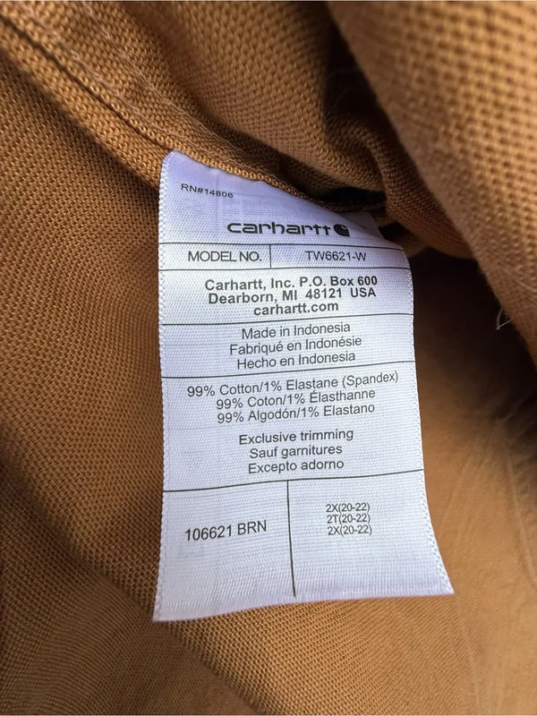 Carhartt Women’s Rugged Flex Heavyweight Duck Overshirt Shacket Brown NWT 2X - Image 6