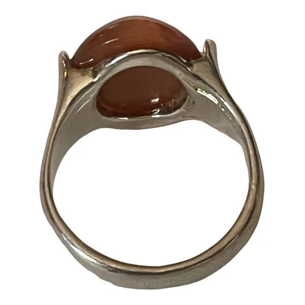 Silver Cats Eye Gemstone Ring - Image 4