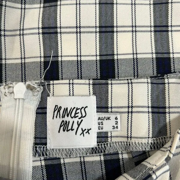 Princess Polly Plaid Mini Skort US 2 AU 6 Preppy Academia Schoolgirl Aesthetic - Image 3