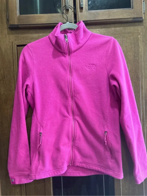 The North Face Women's Hot Pink Full-Zip Teddy Fleece Jacket SP - Image 2