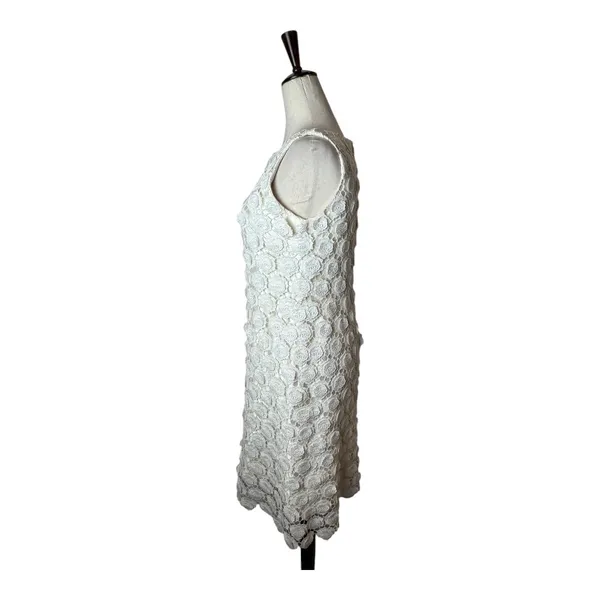 Gio Guerreri Couture Dress Women Small Ivory Crochet Lace Floral‎ A Line Boho - Image 6