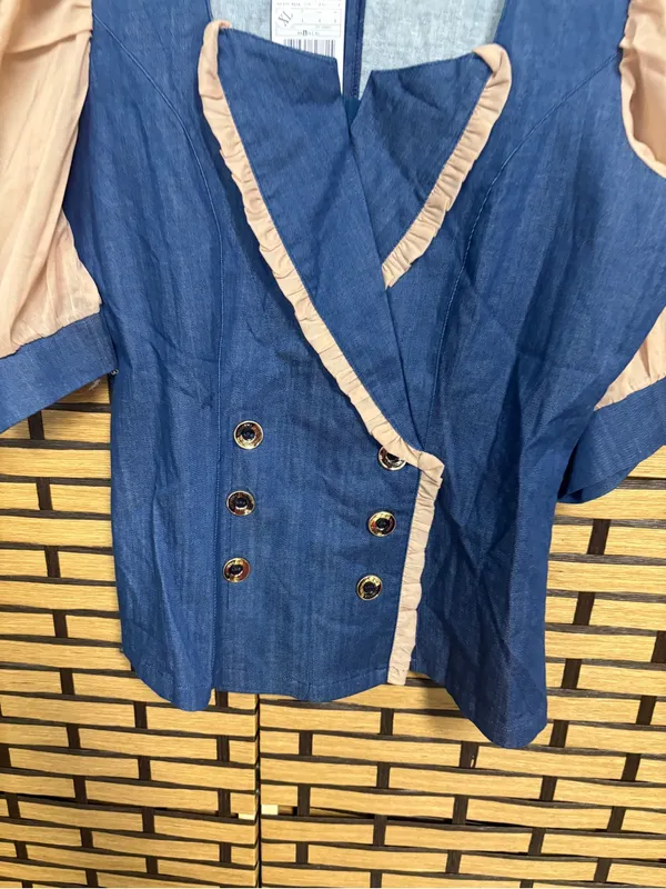 MNG Love To Lounge Denim blouse size xl - Image 3