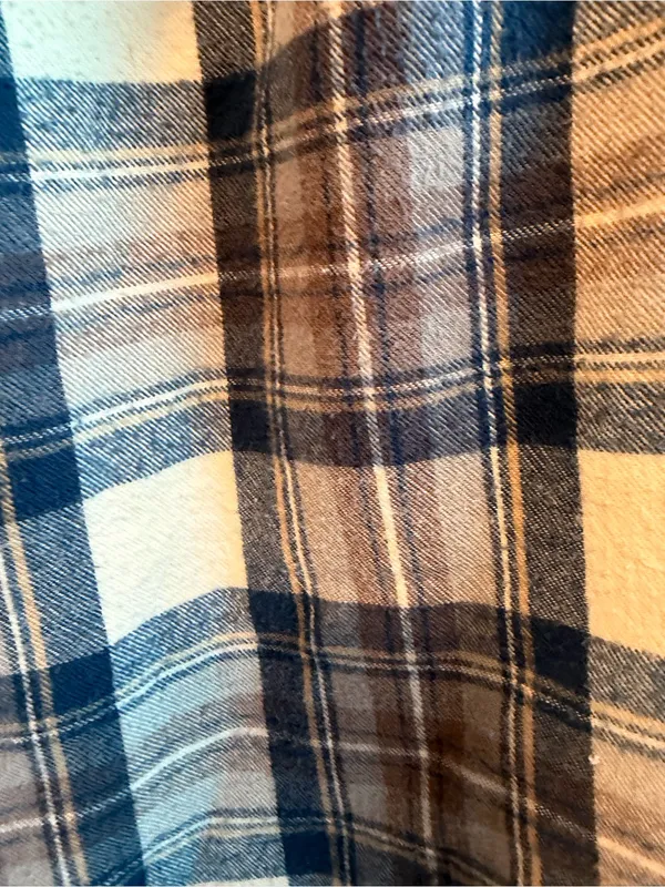 L.L.Bean Women's L Sherpa-Lined Plaid Flannel Hoodie Jacket Full Zip Cozy Layers - Image 6