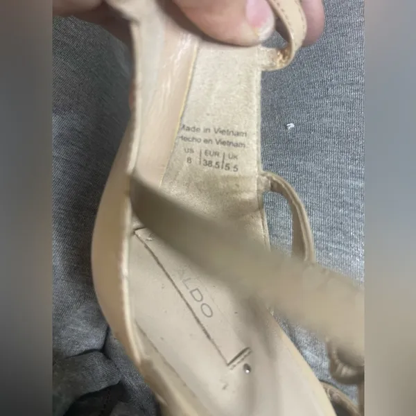 Aldo‎ black and beige strap heels size 8 - Image 8