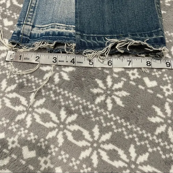 AMO Crop Boot Jeans Distressed Raw Hem‎ Size 24 Retro Street Style Casual Cool - Image 15