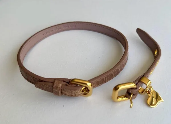 Miu Miu Authentic heart bracelet leather - Image 6