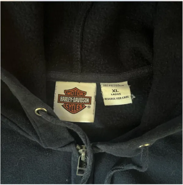 Harley Davison zip up sweatshirt - Image 3
