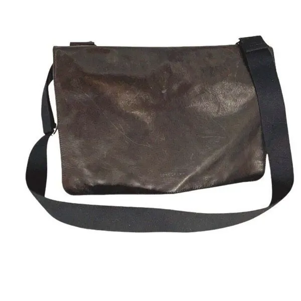 Longchamp Womens Medium Chocolate Leather Shoulder Sling Crossbody Messenger Bag - Image 3