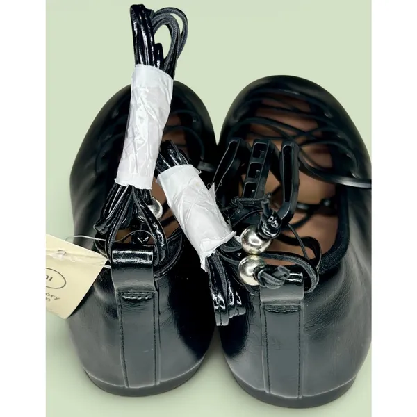 No Boundaries Corset Ballet Flats Black Lace Up Ankle Tie Womens Shoes Sz 7 NWOB - Image 4