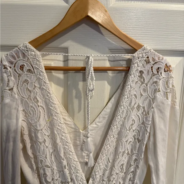 Abercrombie & Fitch Ivory Lace Babydoll Dress - Image 8