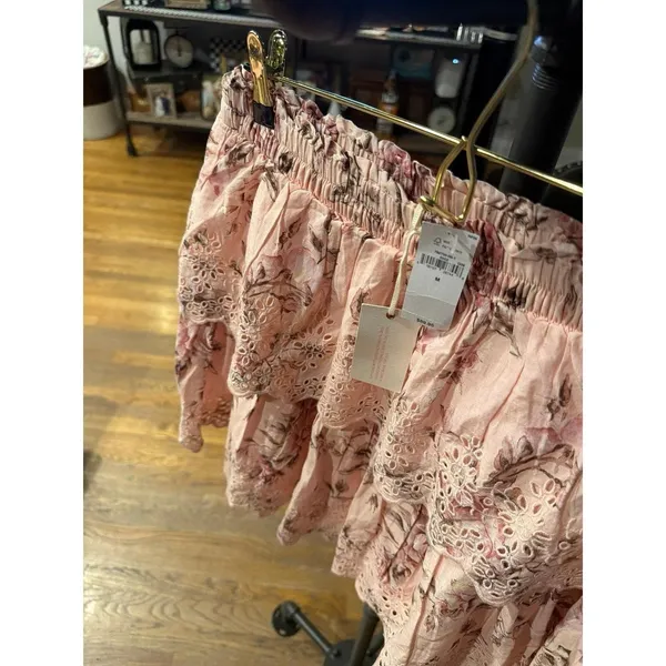 Gap x LoveShackFancy Floral Flippy Skirt in pink multi floral women's M nwt - Image 2