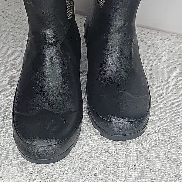 Chooka Herringbone mid rise classic rain waterproof pull on winter boots Sz 6 - Image 4