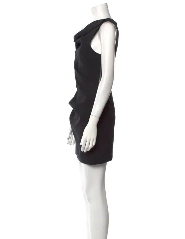 Acler Juniper One shoulder mini black dress - Image 2