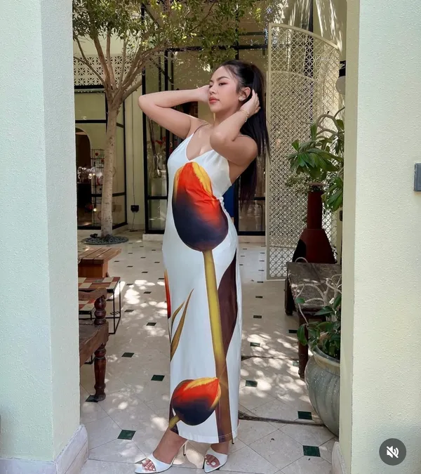 Zara Floral Maxi Dress strappy bodycon fitted bohemian summer vacation casual - Image 3