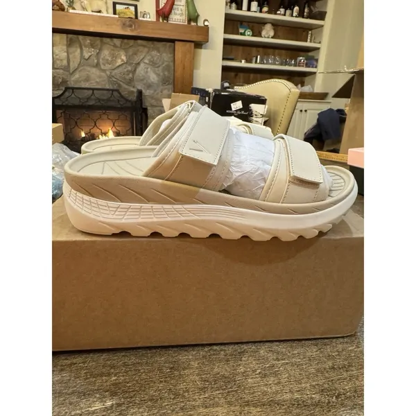 Vionic Renewal Adjustable Recovery Slide Sandals in cream Size M 8.5 W 10‎ - Image 4