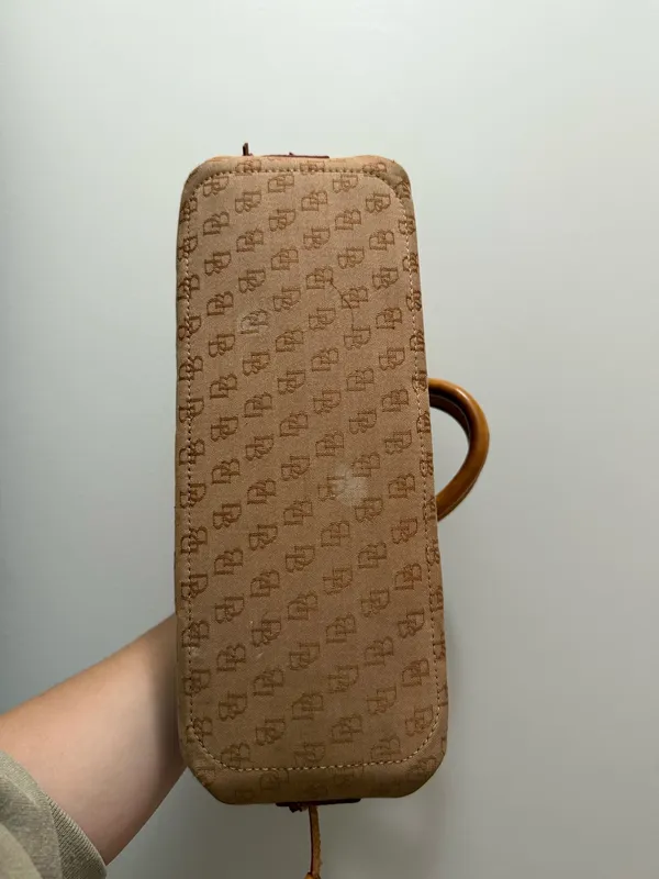 Vintage Dooney & Bourke Tassel Monogrammed Purse - 90’s Brown Leather - Image 5