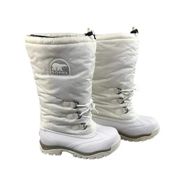 SOREL Snowlion Insulated Knee High Winter Boots Sz 9 White Cozy Stylish Durable - Image 13