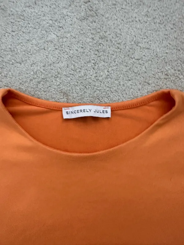 Sincerely Jules Bright Orange Crop Top - Image 5