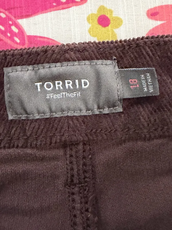 Torrid Womens Brown Corduroy fall Mini Skirt size 18 - Image 5