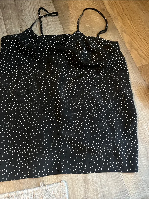 Madewell silk Black Polka Dot cami - Spaghetti Strap‎ - Image 2