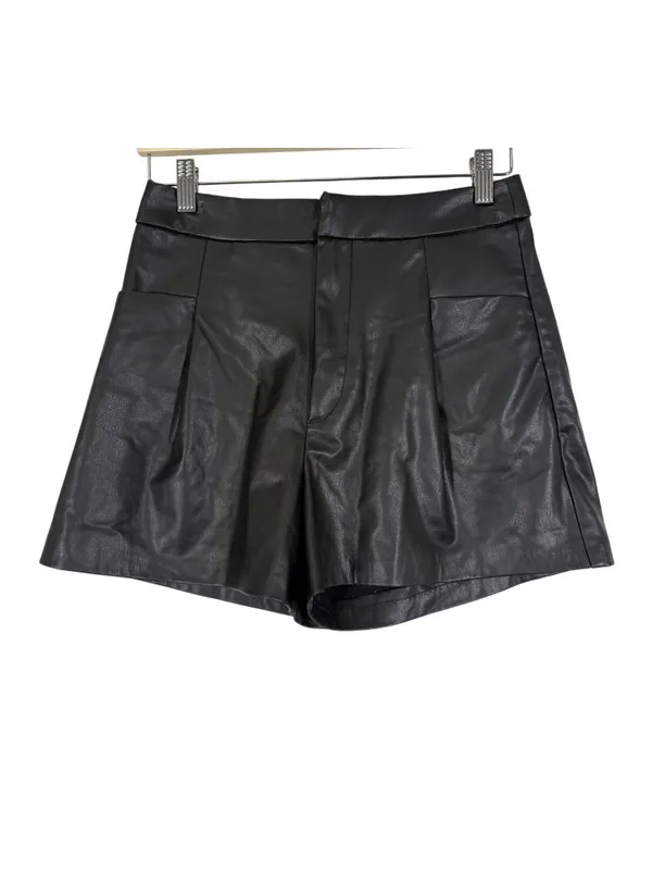 NEW Zara Faux Leather High Waist Shorts Size Small - Image 2