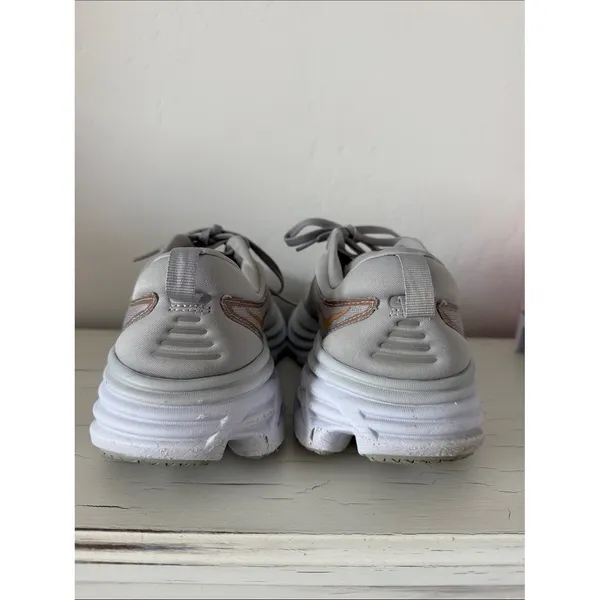 Hoka Bondi 8 Womens 10.5B Harbor Mist Lunar Rock Max Cushion Running Shoes - Image 7