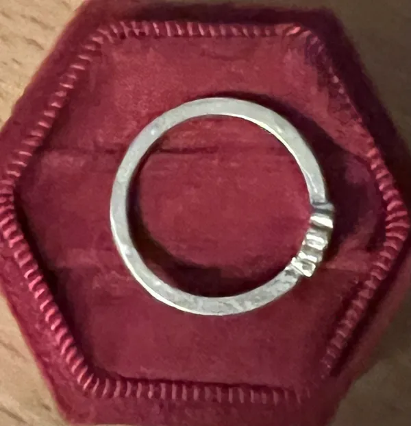 Women’s Stainless Steel Silver Embellished Ring Size 6 NWT - Image 2