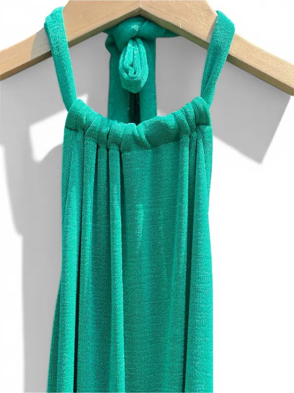 ASOS DESIGN Green Halter Neck Maxi Dress, Size US 6 (UK 10) - Image 3
