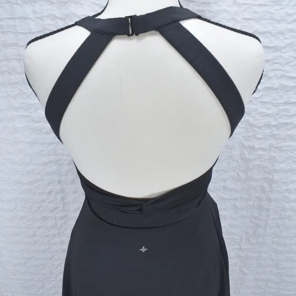 Halara Black Halter Neck Open Back Active Dress Twist Detail Small - Image 3