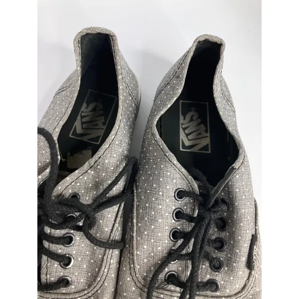Vans Authentic Lo Pro Shoes Women 9 Grey Polka Dot Good Low Top Sneakers - Image 4