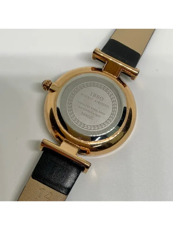 Vintage IBSO Boerni Aibisino Quartz women’s Watch S6602L gold tone 32mm running - Image 6