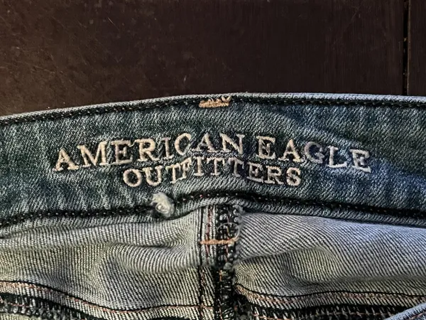 American Eagle Outfitters Skinny Jeans Womens 10 Med Wash Distressed Denim - Image 7