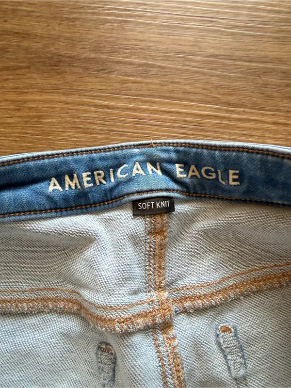 American Eagle Outfitters Light Blue Ripped Skinny Jeans - Image 3
