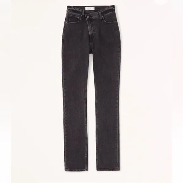 Abercrombie Fitch Curve Love 90’s Slim Straight Ultra High Rise Jeans 25/0 Short - Image 16