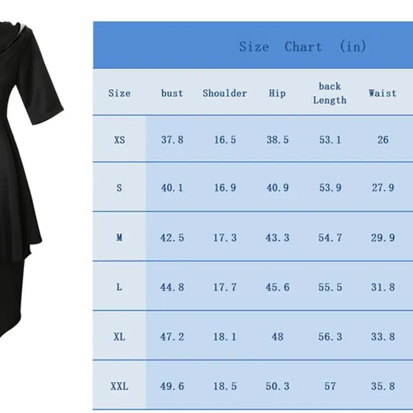 Cruella Devil Costume Women's Coat Dress Cosplay Outfit Halloween X-LARGE - Image 7