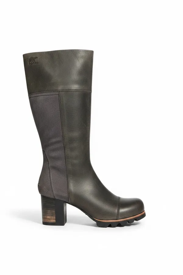 SOREL Addington Tall Waterproof Leather Knee High Lug Heel Boots 7.5 - Image 2